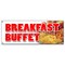 Signmission BREAKFAST BUFFET BANNER SIGN ayce waffle pancake bacon eggs all can eat B-Breakfast Buffet - alternate 1